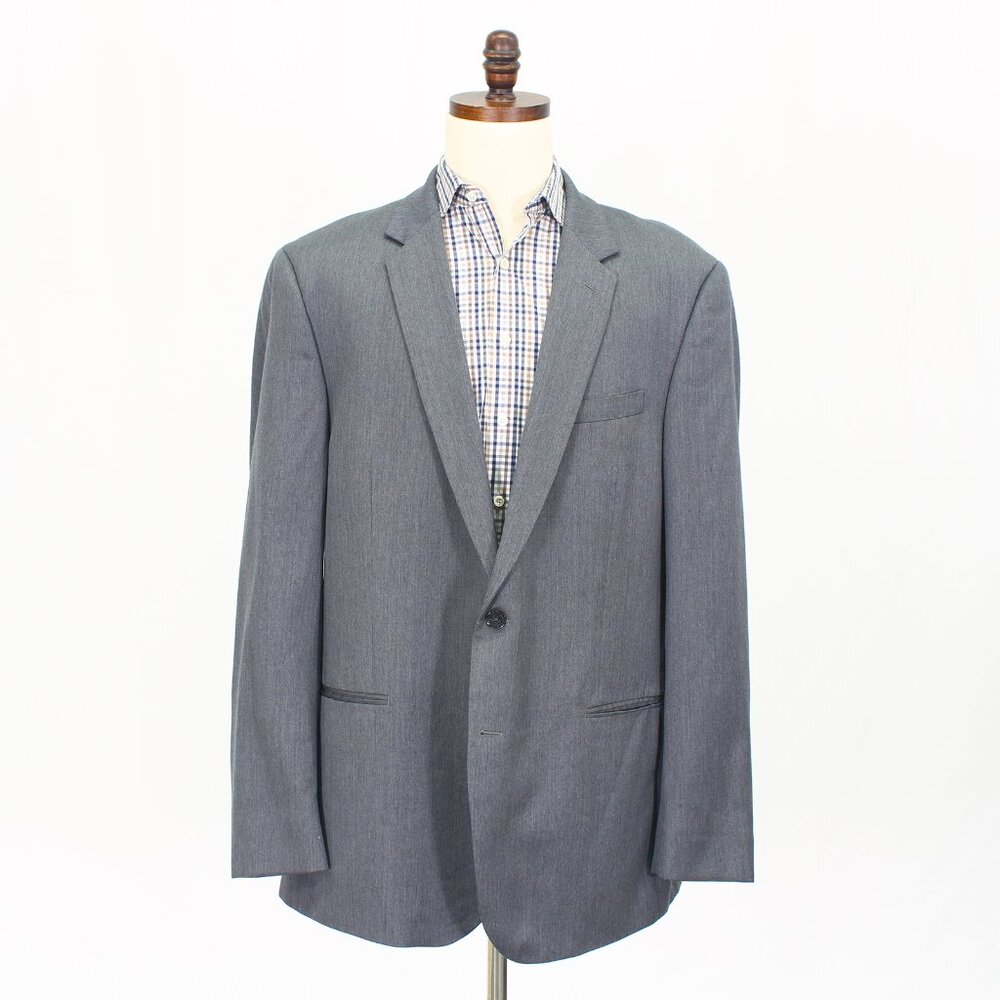 The Blk Tux 48L Gray Blazer Sport Coat Jacket 2-Button Solid Y396